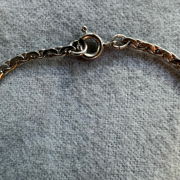 Silver Tone Antique Swirl Design Statement Chain Necklace - Picture 3 of 3